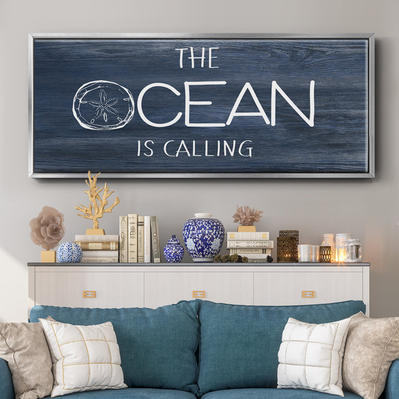 Ocean Calling, reproduction d'art sur toile, Argent, H 8 po x l 20 po x P 1,5 po