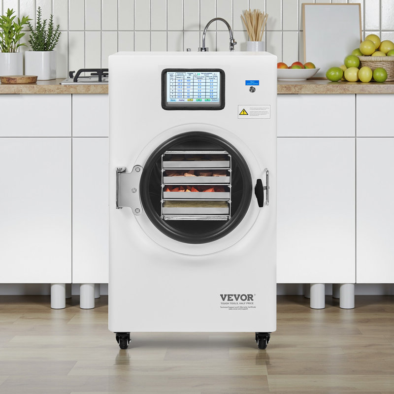 Machine à lyophiliser les fruits à 4 couches avec pompe - noir, Blanc