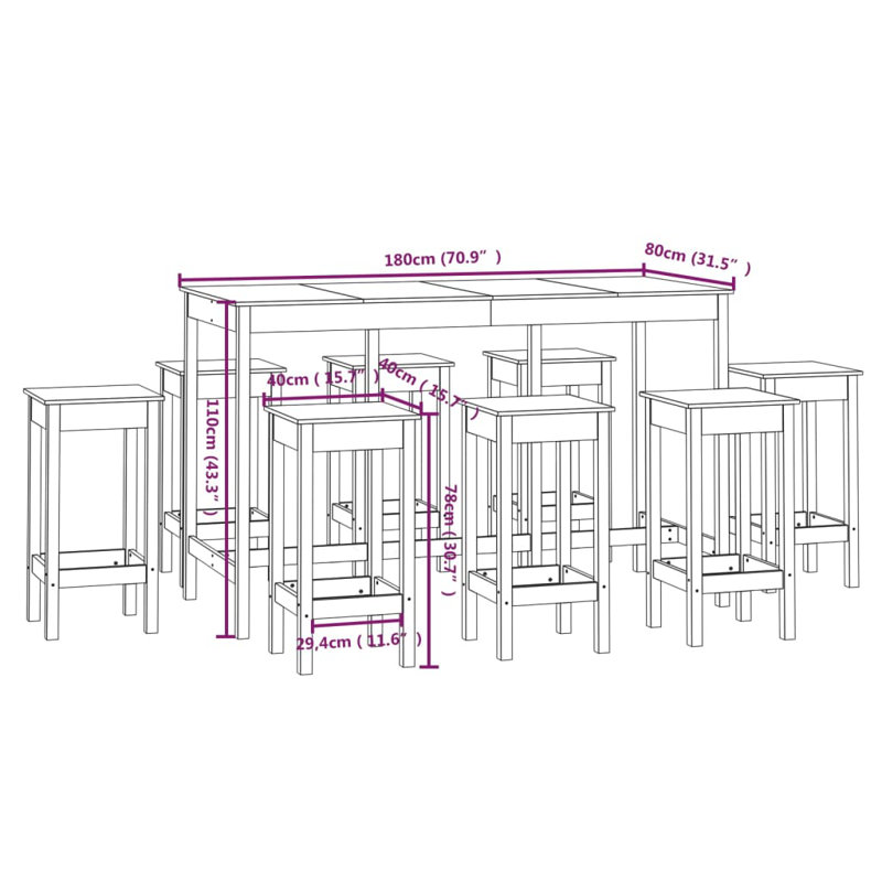 Sagaponack Solid Wood Dining Set, Natural
