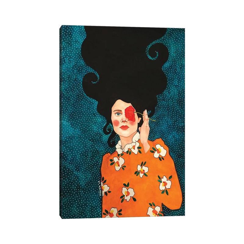 On Melancholy Hill by Hülya Özdemir - Painting on Canvas, 66.04cm H x 45.72cm W x 3.81cm D, Wrapped Canvas
