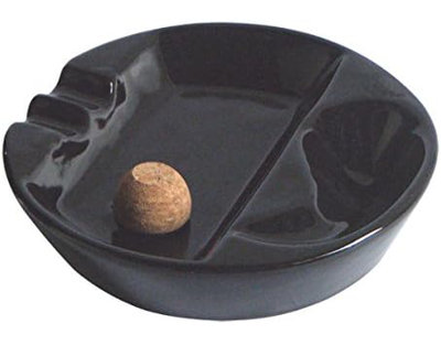 Pipe Black Ceramic Ashtray