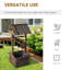 Fontaine de vœux en bois avec débit d'eau réglable Outsunny