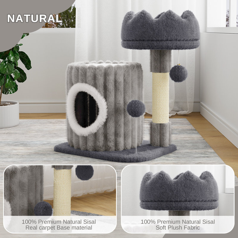 Amadahy 53cm H Cat Tree, Light Grey