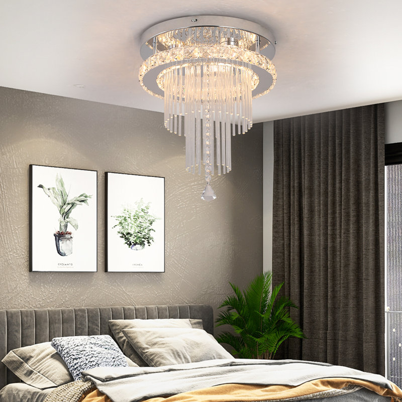 Repton 1 - Light Crystal LED Chandelier, Tri-Color Variable Light (6000K-3000K-4500K)