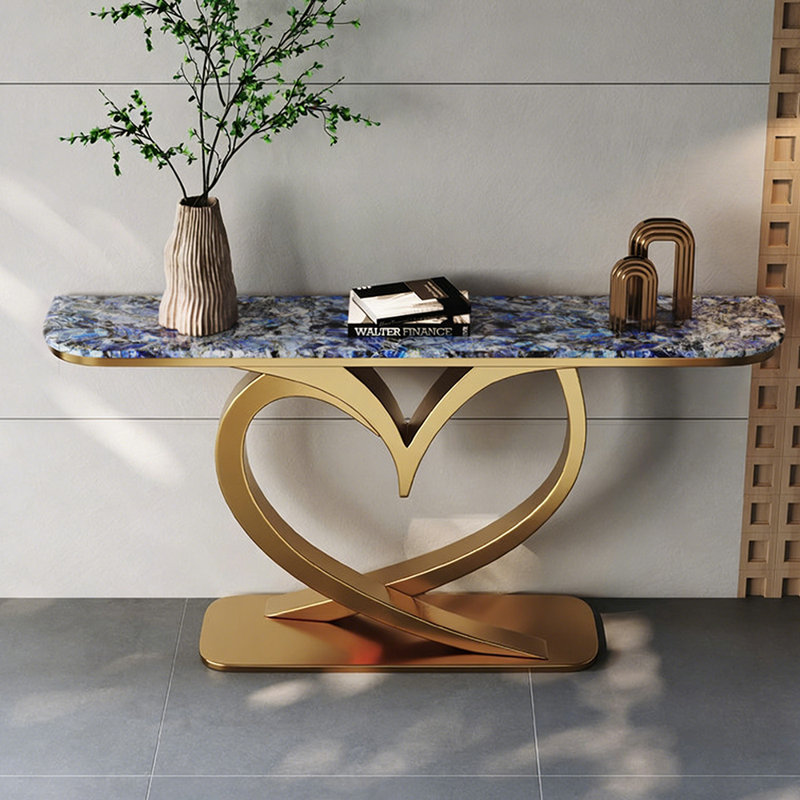 Console luxueuse de style italien, Doré, 33.5" H x 63" W x 15.7" D