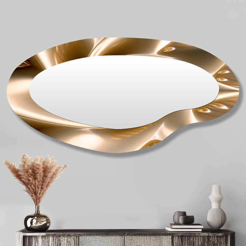 Miroir mural moderne irrégulier Fractal Spiral