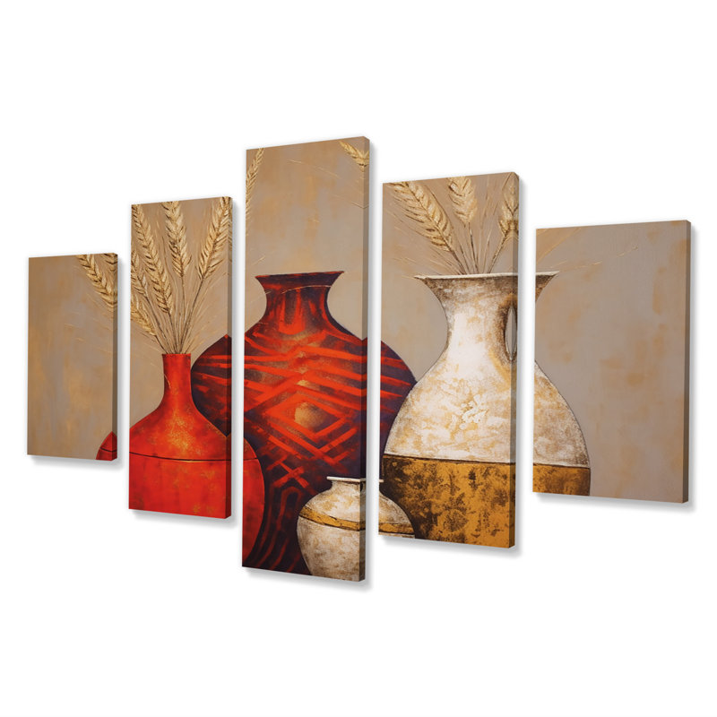 Boston - Boho Pottery Wall Decor - 5 Panels