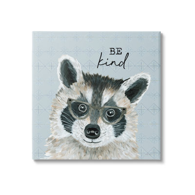 «Be Kind Happy Raccoon» à motifs - impression