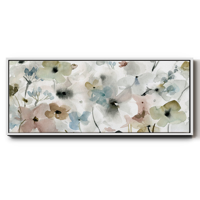 Evening Garden- Framed Canvas, 20" H x 50" W