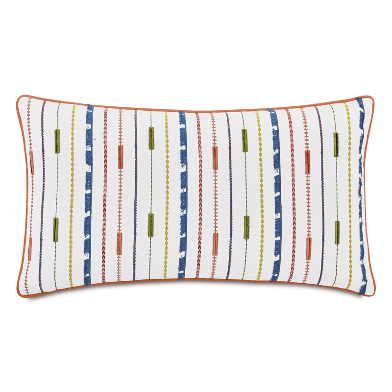 Kona Pillow Cover & Insert, Rectangle 15"H x 26"W, Iggy Rainbow