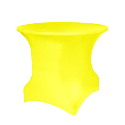 Eider & Ivory™ Round Spandex Stretch Tablecloth - Fits Tables 30" High