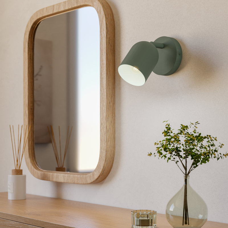 Tilston Steel Minimalist Single Wall Spotlight, Green