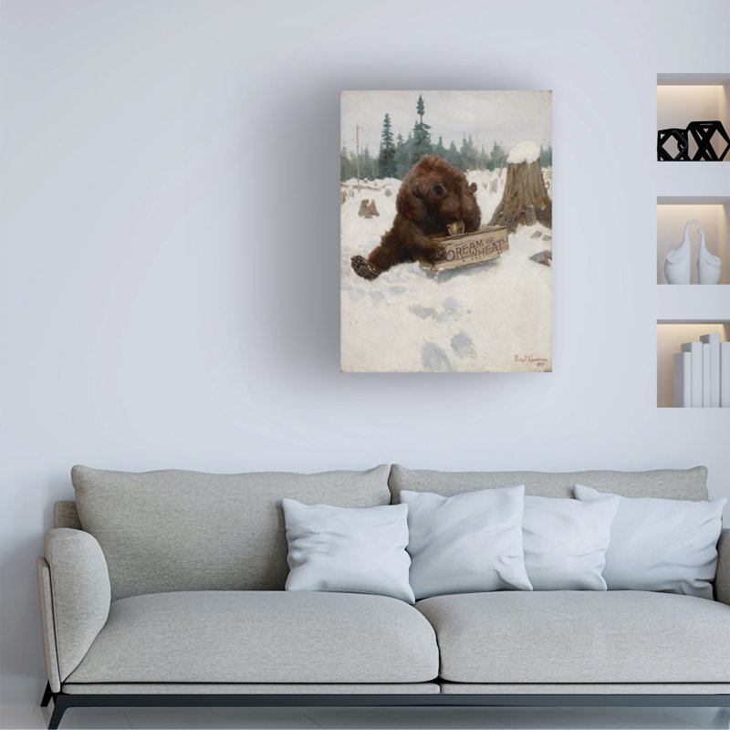 Art sur toile par Philip Russell Goodwin Abear Chance, 1907, H 19 po x l 14 po