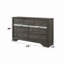 Commode 7 tiroirs Naima, finition grise-2083679991