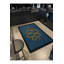 Tapis noir tissé à motif décoratif lavable Mosso-261722815