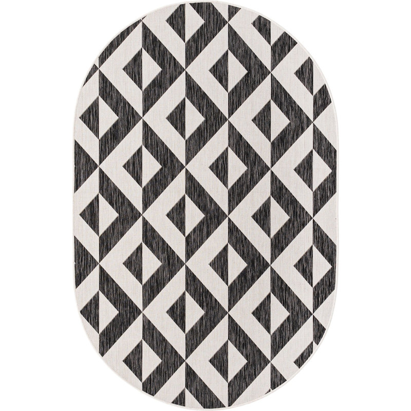 Jill Zarin Napa Outdoor Rug, Oval 5'3" x 8'