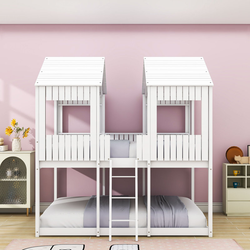 Mirena Kids Full Over Full Bunk Bed, White