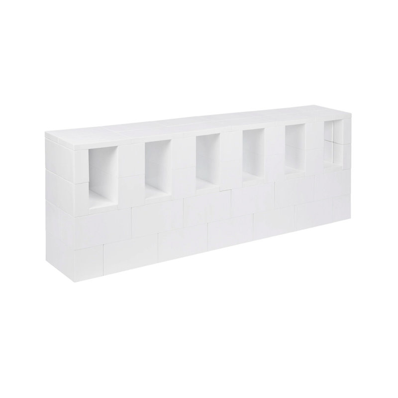 Unfinished TV Stand for TVs up to 70", White, 25" H x 72" W x 12" D