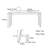 Rectangular solid wood rock dining table set-105623287