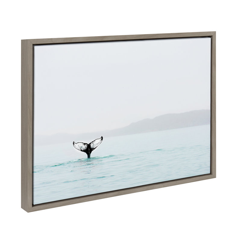«Whale Tail in the Mist» par Amy Peterson, reproduction d'art sur toile encadrée