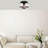 Modern Scandinavian Chandelier, Black & White Metal Body, 15.8 x 15.8 x 8.7 inches | Cap Diameter: 5.5 inches, Height: 5.5 inches | 3 x E27 Socket, Max 40W | Stylish Lighting for Home Décor & Novelty Spaces