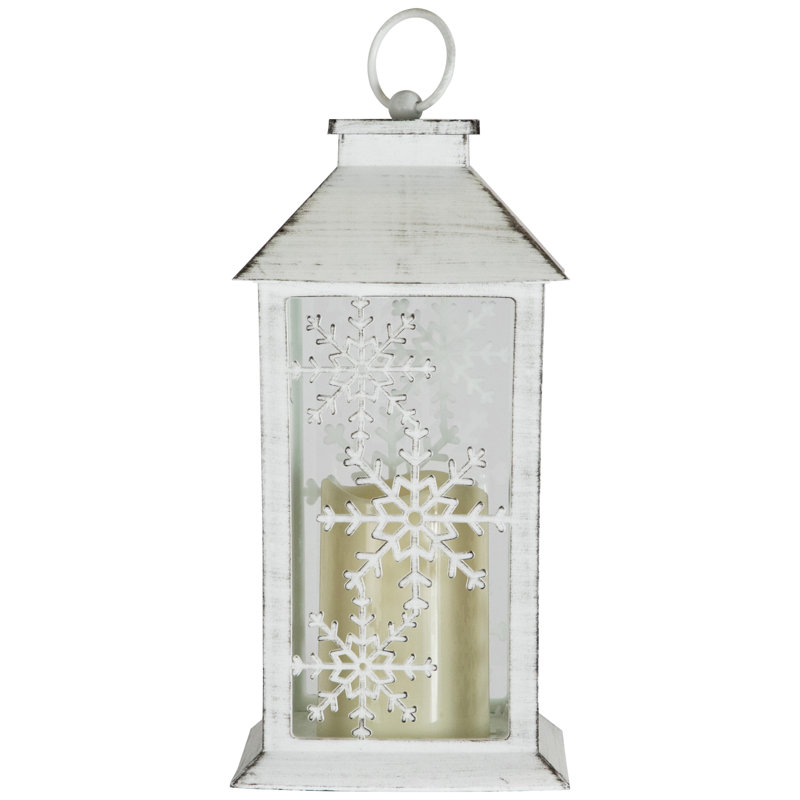 Lantern Candle Holder, White