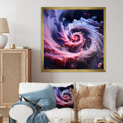Abstract Purple Galaxy Storm IV - Abstract Spirals Wall Art