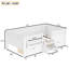 Lit de jour simple avec 2 tiroirs et garde-corps double-531429390