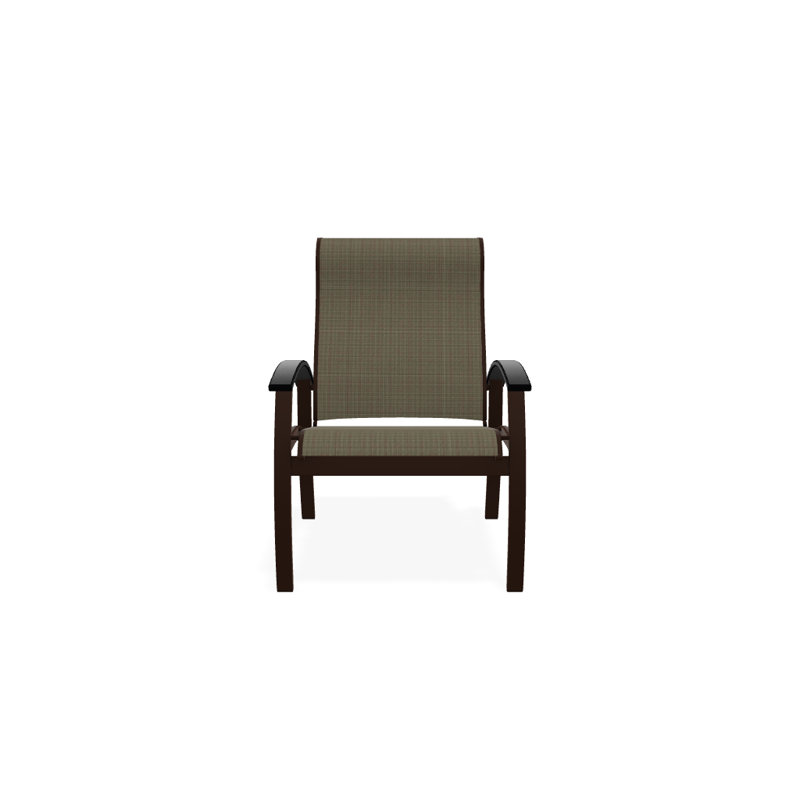 Chaise de patio Askar, Noir, Tweed Sunbrella® brun, Kona texturé