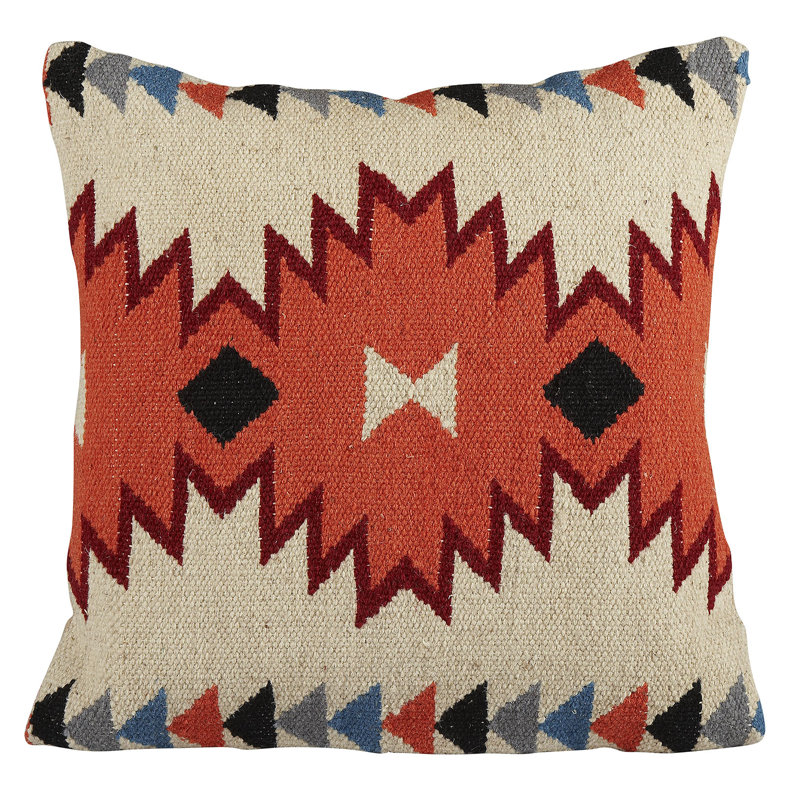 Southwestern Wool Blend Square Throw Pillow