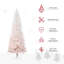 Sapin de Noël artificiel non éclairé avec branches réalistes et base en acier-15078397