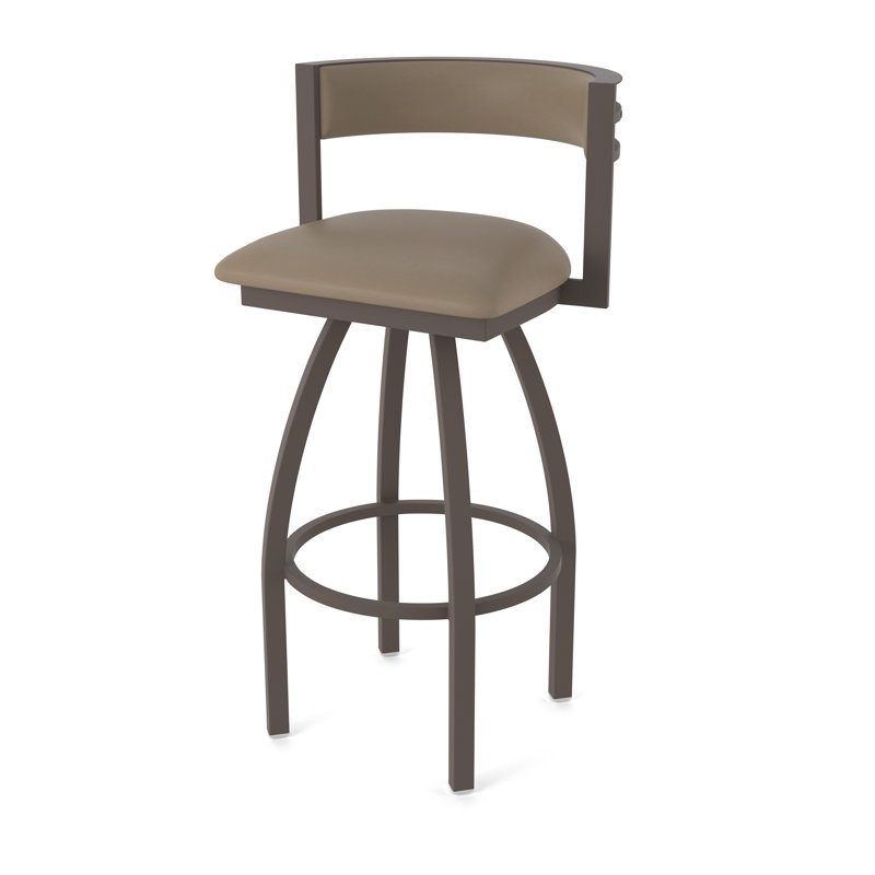 Tabouret Artémis, Bronze, Vinyle - naturel Canter, Tabouret de comptoir (siège d'une hauteur de 25 p
