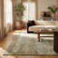 Tapis vert olive ton sur ton intérieur 7 pi x 10 pi (6 pi 6 po x 9 pi 6 po) Branch Branch Sovana-1376489430
