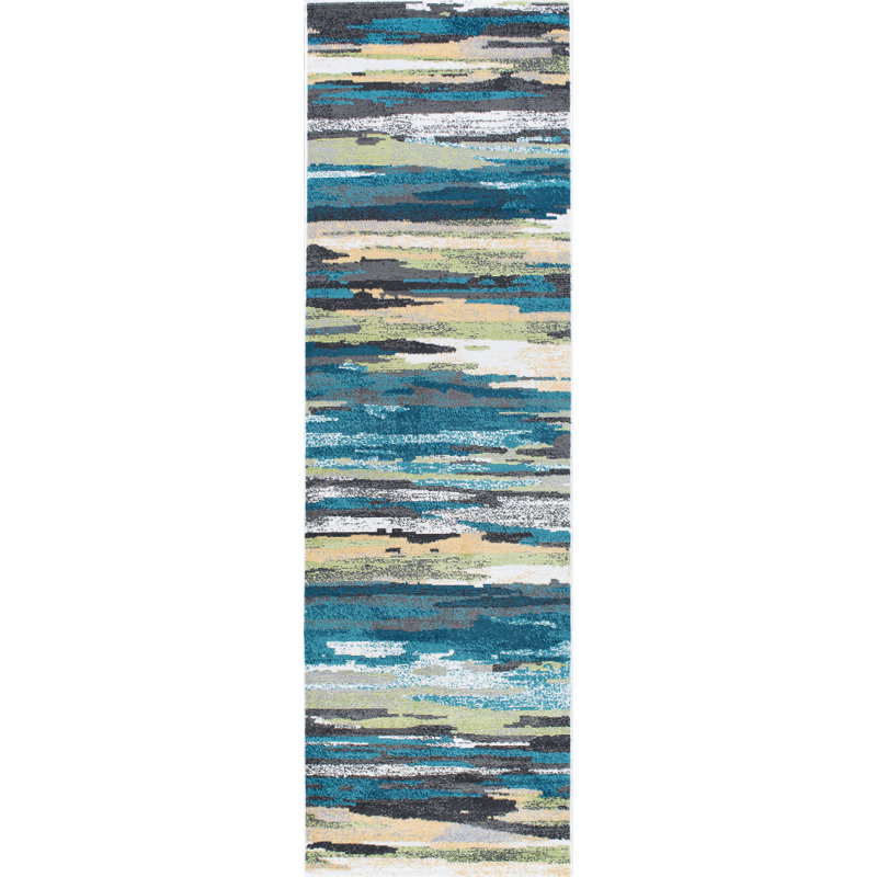 Tapis bleu camouflage, Tapis de couloir 2 pi 3 po x 11 pi
