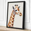 Gentle Giraffe Portrait Botanical - Wrapped Canvas-59919753-59919756