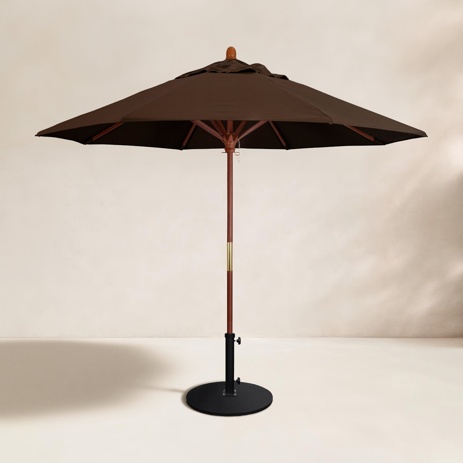 Manford 108'' Outdoor Umbrella, Mocha Performance Canvas