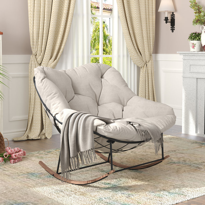 Chaise berçante d'intérieur, Blanc