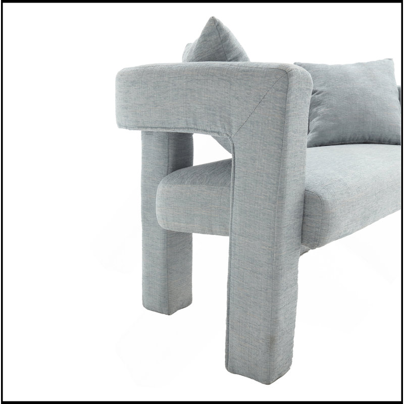Canapé moderne en chenille, canapé rembourré 2 places confortable, petit canapé d'appoint pour la chambre, Vert menthe