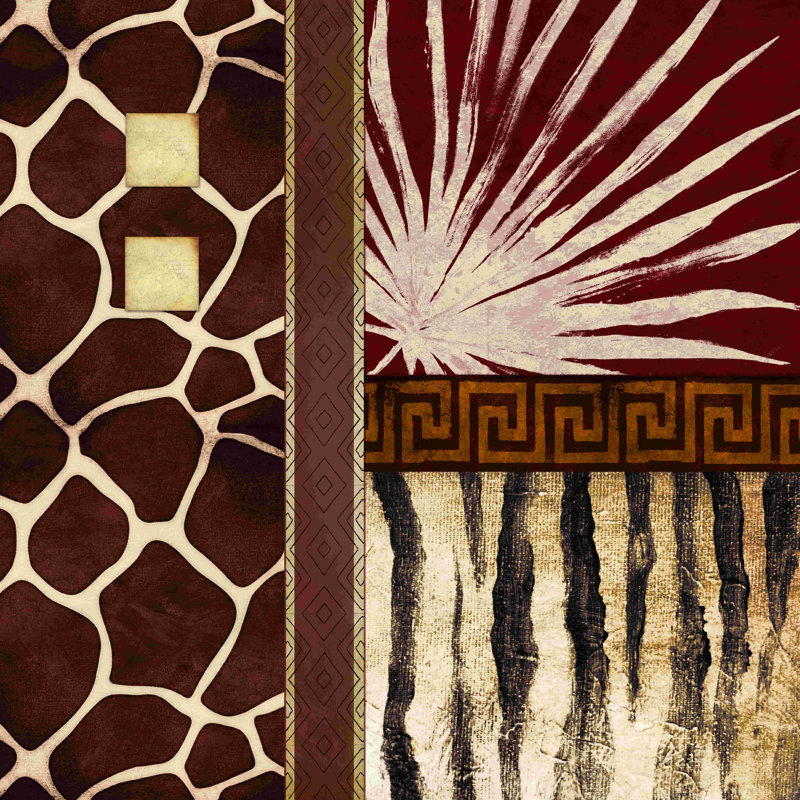 Safari - peinture sur toile tendue, H 30 po x l 30 po
