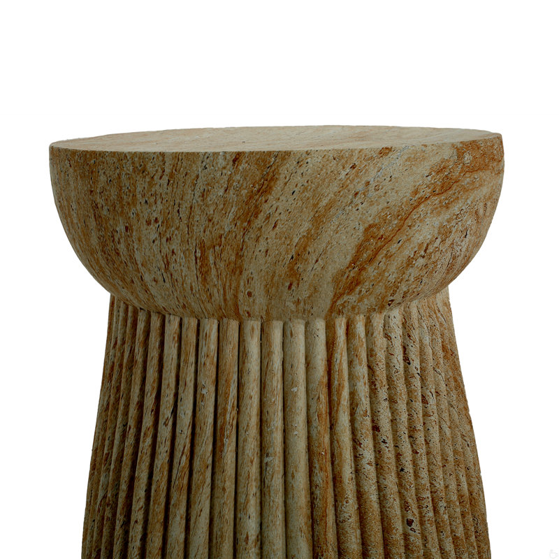 Table d'appoint d'extérieur en béton travertin