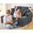 Bahi Faux Fur Upholstered Chaise Lounge with Toss Pillows-99337018