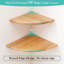 Tablette d'angle en chêne naturel 10 pouces