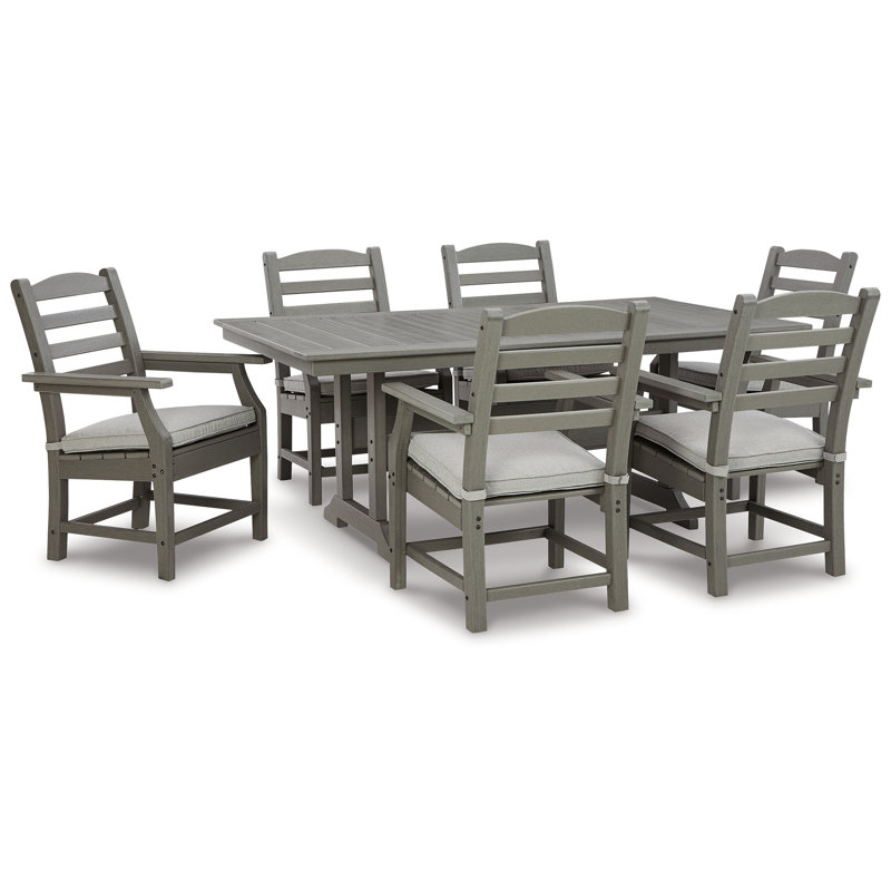 Table de salle à manger d'extérieur avec 6 chaises Visola