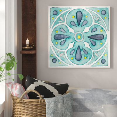 " Garden Getaway Tile VI Teal "