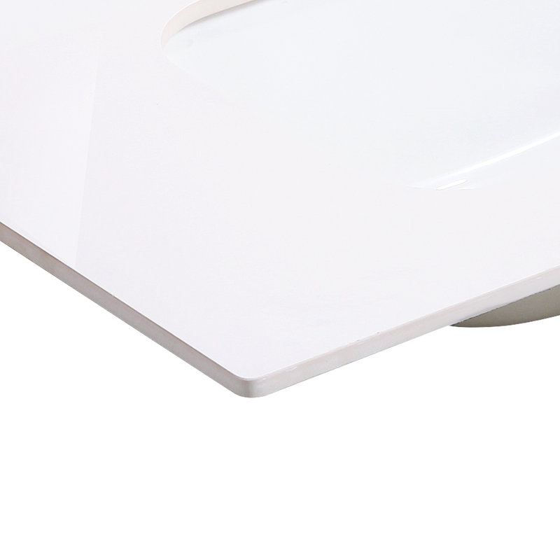 Meuble-lavabo en marbre blanc de 30 po avec lavabo en céramique. Ajoute une touche de classe à la salle de bain. Facile à nettoyer. Robinet à poignée simple. Installation rapide. P 30,09 po x l 18,48 po, H 7,29 po