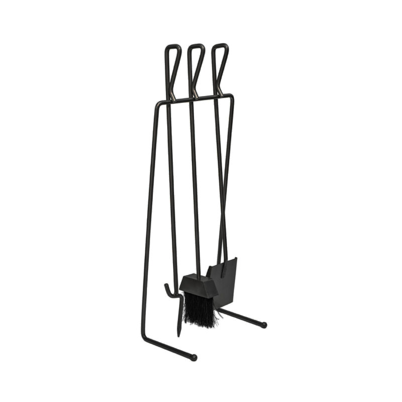 Ivyline Fireplace Linear Companion Set Iron Fireplace Tool Set