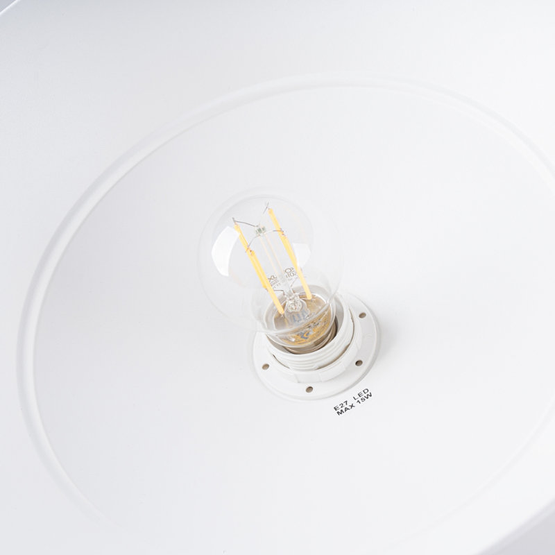 1 - Light Stainless Steel Pendant, White