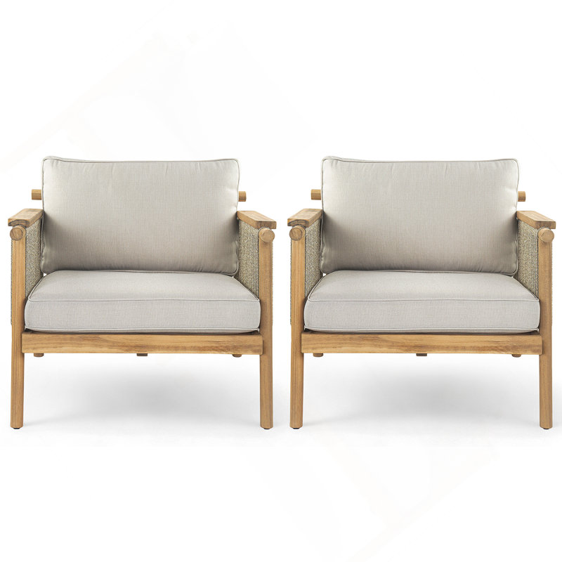 Fauteuil club d'extérieur, ensemble de 2