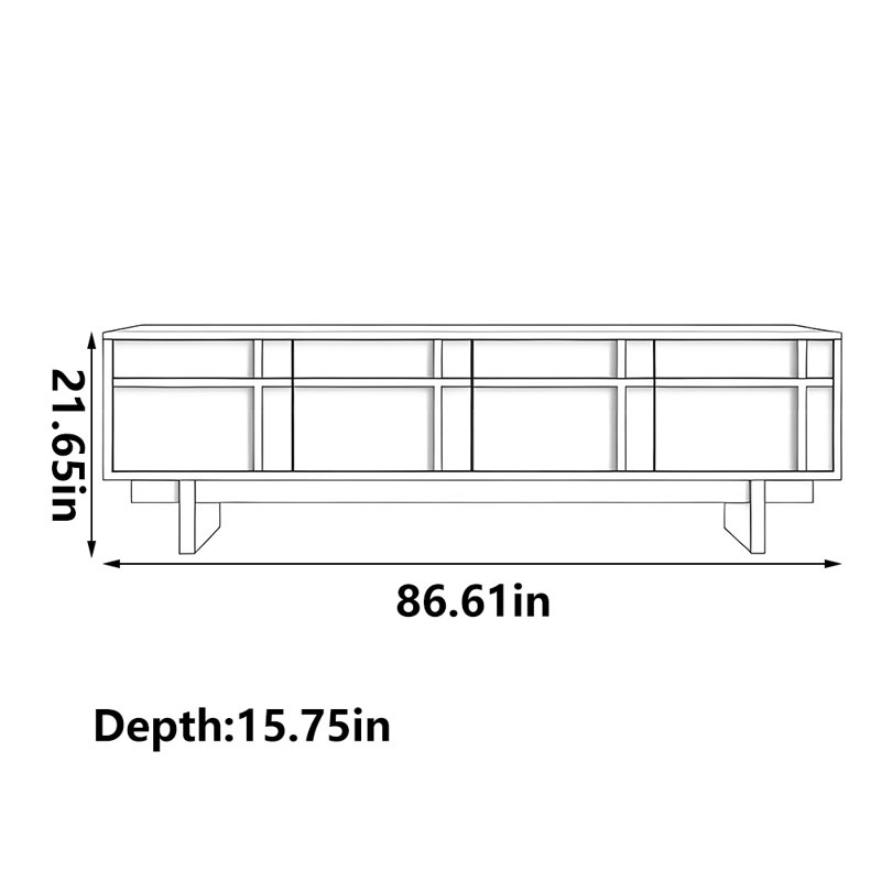 Meuble télé simple de salon, 86.61"
