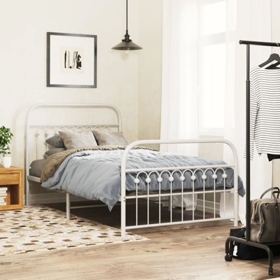 Winston Porter Metal Bed Frame With Headboard And Footboard